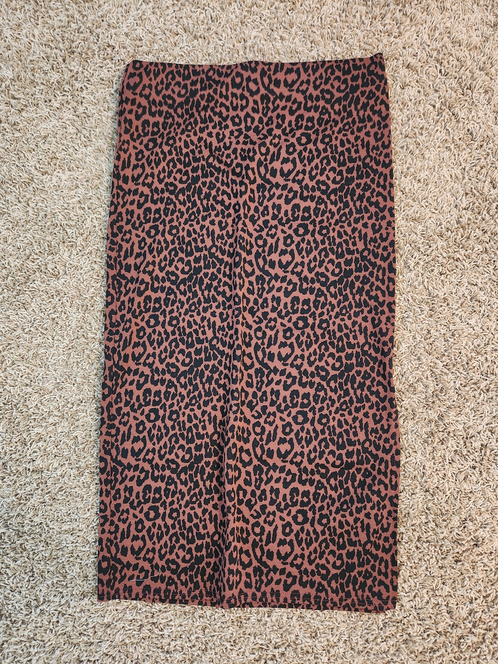 LOFT Leopard Print Pencil Skirt in Rust and Black